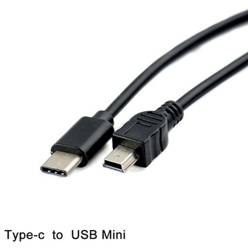 Кабель для передачи данных OTG USB C-папа-мини-USB-папа, 30 см