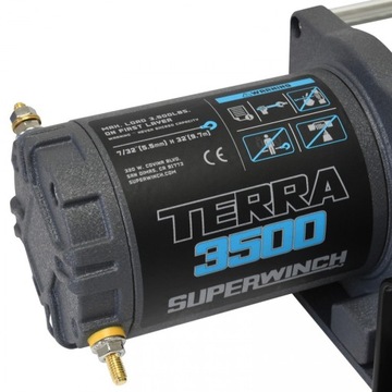 Лебедка Superwinch Terra 35, стальной трос 3500 фунтов, 12 В, 1588 кг