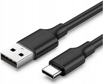 Niklowany kabel USB-C UGREEN 0,5m czarny