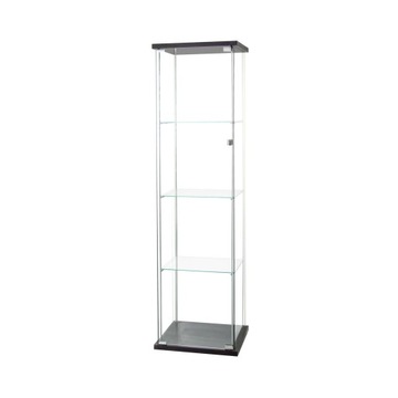 SZKLANA WITRYNA GABLOTA 163 cm x 43 cm x 37 cm CZARNA / BIAŁA