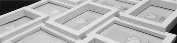 ФОТОРАМКА для фотографий ЧЕРНАЯ СЕРАЯ БЕЛАЯ