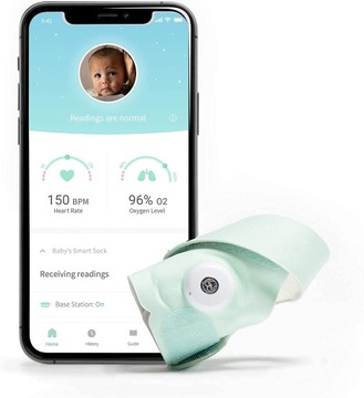 Owlet Smart Sock 3 Miętowy 0-18 m.