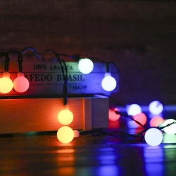 RGB СОЛНЕЧНАЯ ГИРЛЯНДА 6,5м LED БАЛКОН ТЕРРАСА БЕСЕДКА