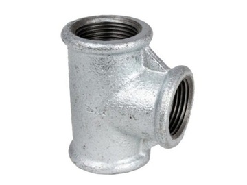 Trójnik ocynk 2x1 '' cal DN 50x25 ocynkowany redukcyjny 2x1x2