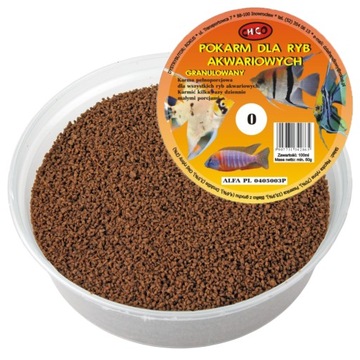 Pokarm Granulowany dla ryb akwariowych nr 0 100ml