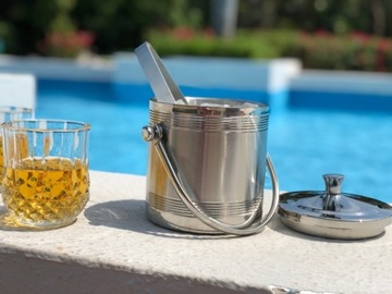 ВЕДРО ДЛЯ ЛЬДА ТЕРМАЛЬНЫЙ КОНТЕЙНЕР + ЩИПЦЫ + ЛОЖКА ДЛЯ ТЕПЛА ДЛЯ ВЕЧЕРИНКИ