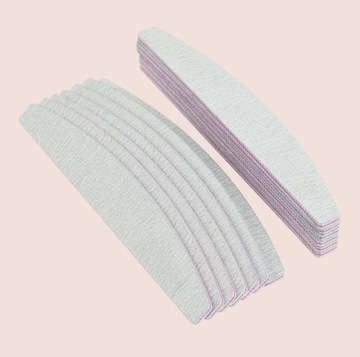 Пилочка для ногтей 100/180 BOAT HALF MOON ZEBRA НАБОР ИЗ 10 ШТ. ДВУХСТОРОННИХ