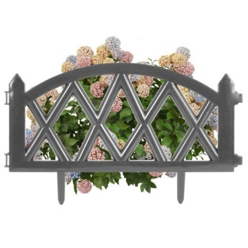 6x Забор GARDEN, пластик, бордюр серый, частокол, бордюр газона, 300 см