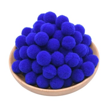 Granatowe Pompony 1,5 CM 10szt pompon