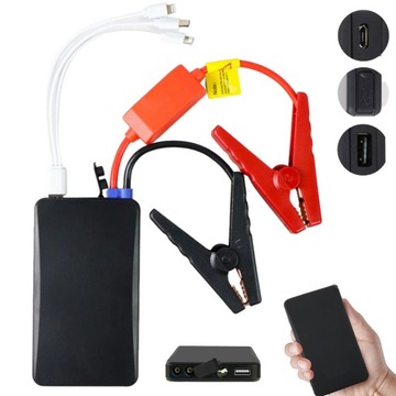URZĄDZENIE DO URUCHAMIANIA AWARYJNEGO SAMOCHODU 6000 MAH Z LATARKĄ LED