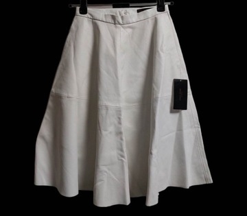 Zara biała trapez Spódnica mini imitacja skóry XS