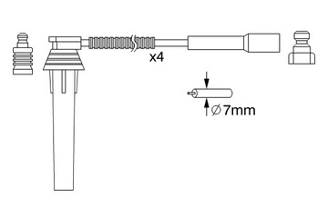 BOSCH 0 986 357 052 SADA PŘÍVODŮ ZAPALOVACÍ