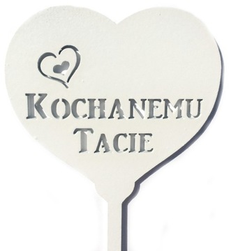 TOPPER KOCHANEMU TACIE 6 SZT PIK DO CIASTA BUKIETU