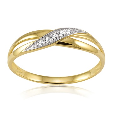 ЗОЛОТОЕ ОБРУЧАЛЬНОЕ КОЛЬЦО 585 ЦИРКОНИЙ 14К R15