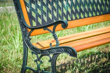 СТРОНГ САДОВАЯ СКАМЬЯ, ДЕРЕВЯННАЯ, ПАРКОВАЯ СКАМЬЯ СО СПИНКОЙ, МЕТАЛЛ САДОВАЯ