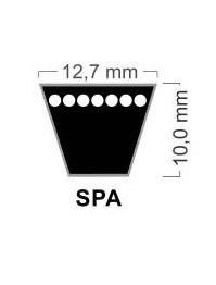 Комплект из 4 ремней SPA2932 для роторной косилки JAPANESE длиной 1,65 м