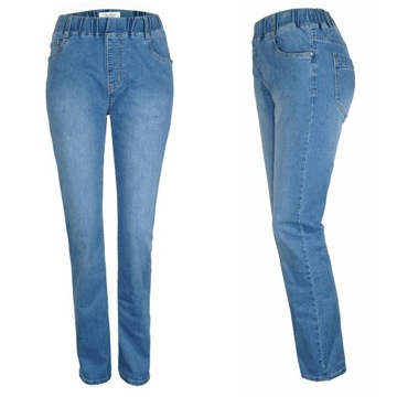 SPODNIE DAMSKIE JEANS PROSTE ELASTAN na GUMCE 52