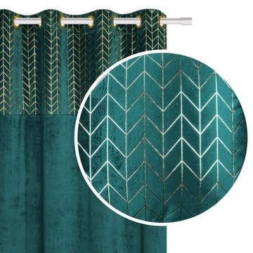 ZASŁONA WELUROWA 140x250 VELVET NORD TURKUSOWA