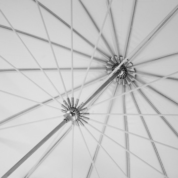 Зонт параболический глубиной 165 см черно-белый PRO STUFF