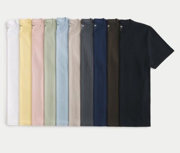T-shirt męski okrągły dekolt Hollister 10-pack rozmiar L