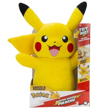 ИНТЕРАКТИВНЫЙ МАСКОТ ПИКАЧУ С ЭЛЕКТРИЧЕСКИМ ЗАРЯДОМ СО СВЕТЯЩИМСЯ ХВОСТОМ 26 СМ