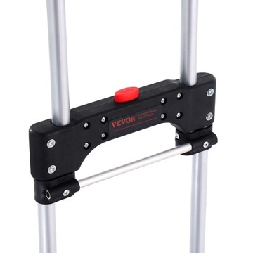 VEVOR Складная транспортная тележка 80 кг Транспортная тележка Алюминиевый сплав 71-93см