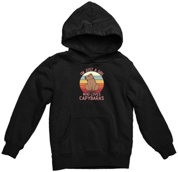 Bluza Z Kapturem Kapibara Prezent Fana Czarna 5 L