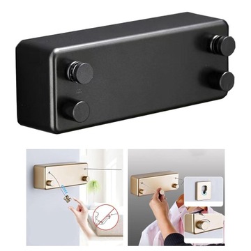 Выдвижная бельевая веревка Выдвижная черная