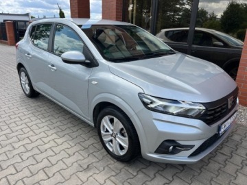 Dacia Sandero III Hatchback 5d 1.0 TCe 90KM 2021 Dacia Sandero 1.0 benzyna 91 KM zarej w PL bezwypadkowy serwisowany za, zdjęcie 1