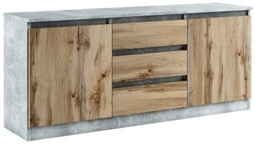 023-082 Komoda B2d3s/150 cm - BETON / WOTAN