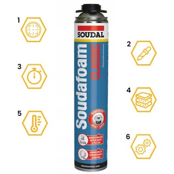 SOUDAFOAM CLASSIC SOUDAL ПИСТОЛЕТНАЯ ПЕНА