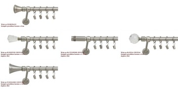 ОДИНОЧНЫЕ МЕТАЛЛИЧЕСКИЕ КАРДИНЫ 19 мм 400 см 4 м