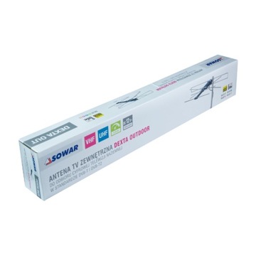 Antena zewnętrrzna DVB-T / DVB-T2, VHF/UHF, 5-24 dB, SOWAR