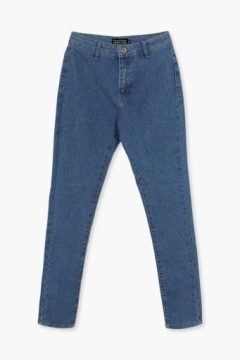 СИНИЕ КЛАССИЧЕСКИЕ ДЖИНСЫ СКИННИ 7/8 BOOHOO 42