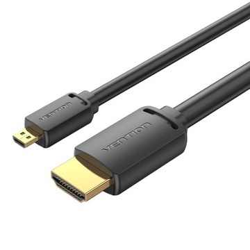 VENTION PRZEWÓD KABEL MICRO HDMI DO HDMI 4K FULL HD DO KAMERY APARATU 1.5M
