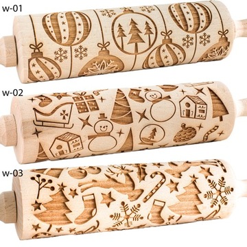 Новогодняя скалка с гравировкой + баночка