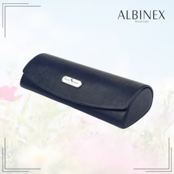 Футляр для очков Albinex черный женский, ручная работа, в подарок.