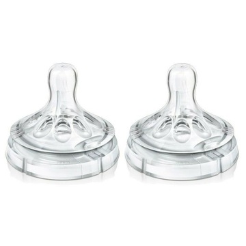 AVENT NATURAL Соска для бутылочки 3м + THREE FLOW 2x