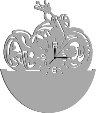 ЧАСЫ ДЛЯ МОТОЦИКЛИСТА МОТОМОТОЦИКЛИСТ ПОДАРОК ​​50СМ 3D