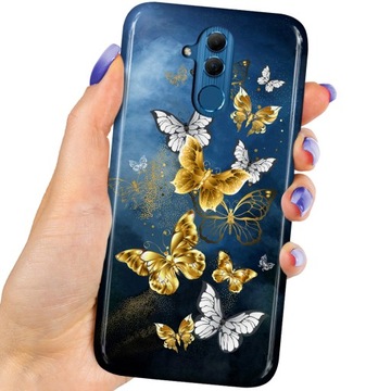 Etui MOTYLKI do Huawei Mate 20 Lite + SZKŁO