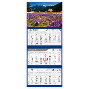 2026 kalendarz trójdzielny SŁONECZNIKI- PREMIUM