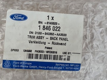 БОКОВАЯ КРЫШКА БАГАЖНИКА FORD FIESTA 08-12 D1BB-B40352-AA