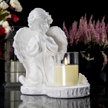 БОЛЬШАЯ СВЕЧА + ГИПСОВАЯ СВЕЧА ФИГУРКА гробницы СВЕТОДИОДНАЯ ЛАМПА 3XAAA