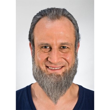 Pełna sztuczna broda XL salt-n-pepper Kryolan