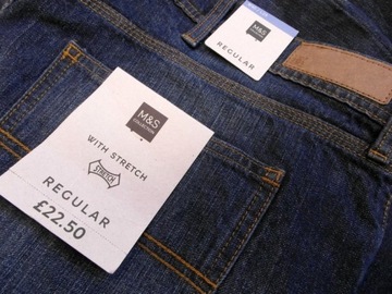 MARKS&SPENCER _ SPODNIE MĘSKIE _ JEANS KLASYCZNE JEANSY _ NOWE _ W40 L29