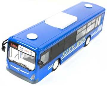 AUTOBUS ZDALNIE STEROWANY RC Z DRZWIAMI NIEBIESKI