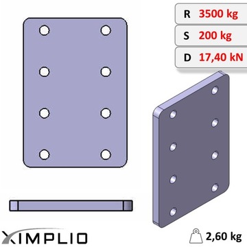 Крюк из оцинкованной листовой пластины, регулировка высоты шарика для Iveco Daily 06-11