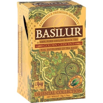 Herbata Basilur Golden Crescent bez dodatków 25 torebek osobno pakowanych