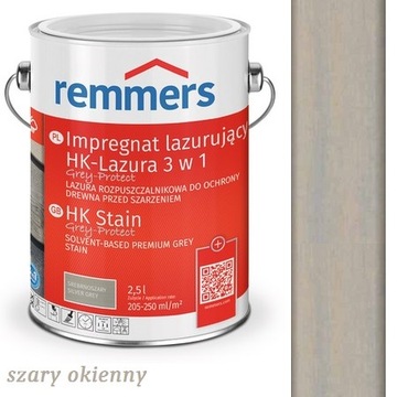 HK LAZURA IMPREGNAT REMMERS 2,5 L SZARY TOSKAŃSKI