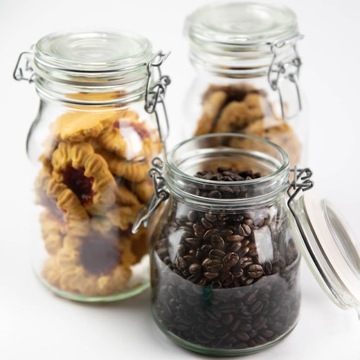 СТЕКЛЯННАЯ БАНКА С КРЫШКОЙ И ПРОКЛАДКОЙ 790МЛ